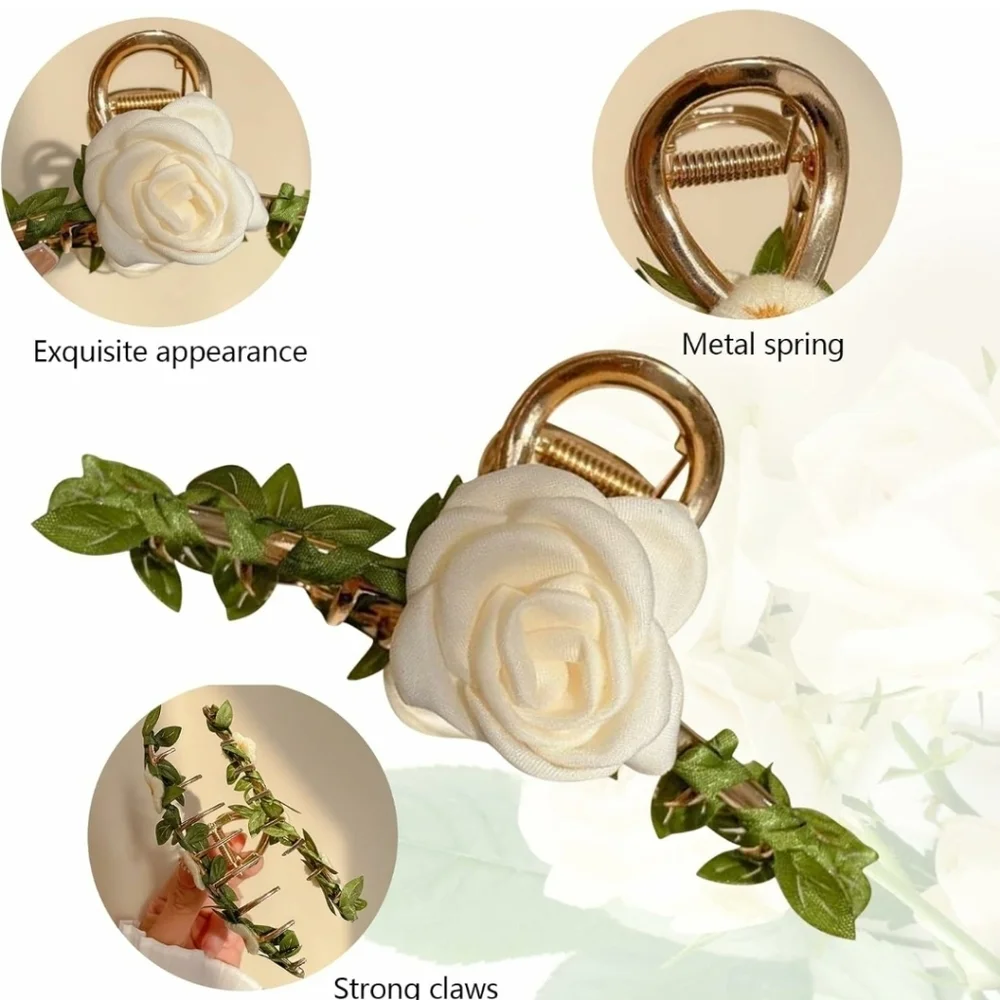 ITingstere 2 Piece Non-Slip Metal Butterfly Flower Clips